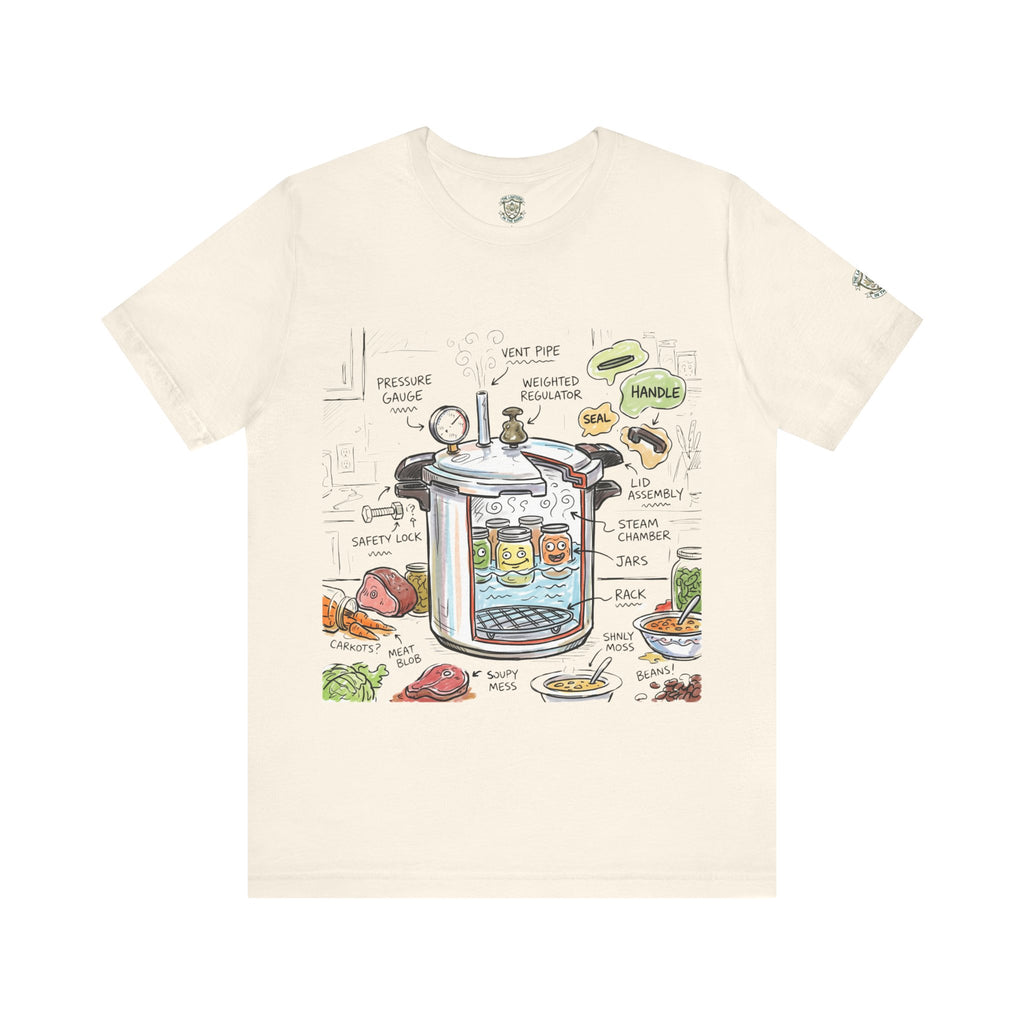 Camiseta con diagrama de olla a presión