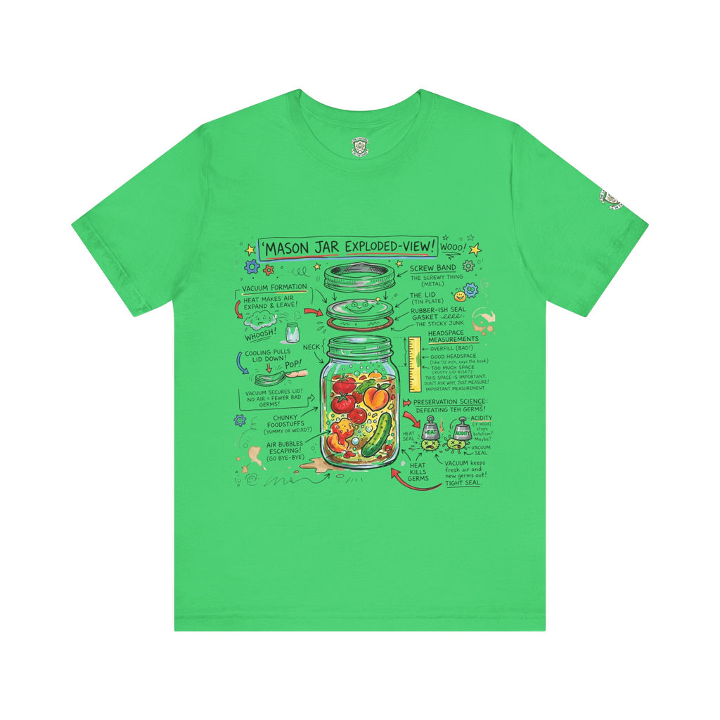 Camiseta tarro Mason en perspectiva explosionada