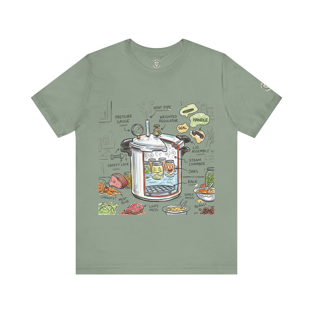 Camiseta con diagrama de olla a presión