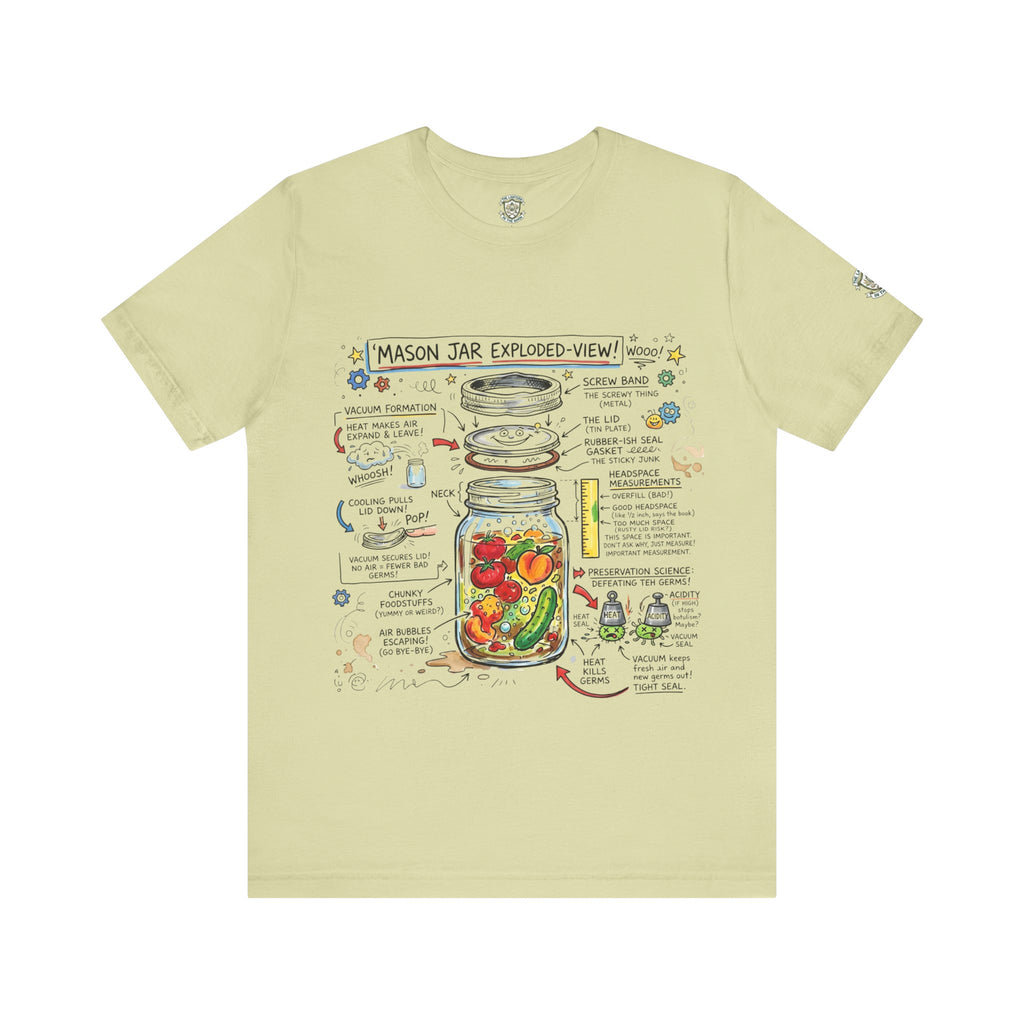 Camiseta tarro Mason en perspectiva explosionada