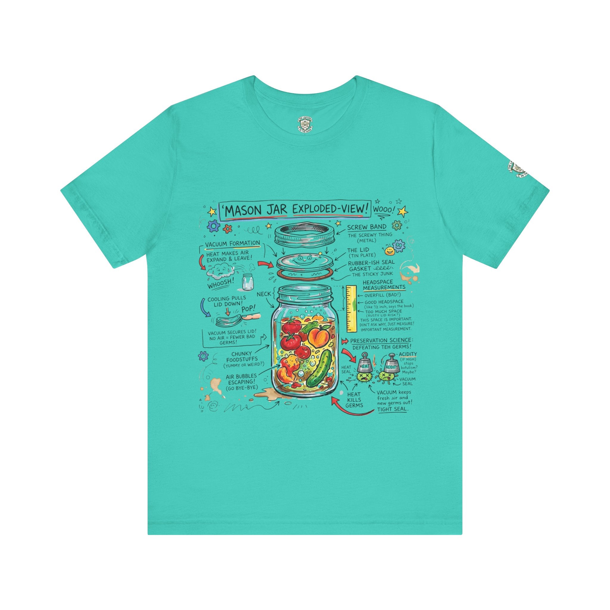 Mason Jar Exploded-View T‑Shirt