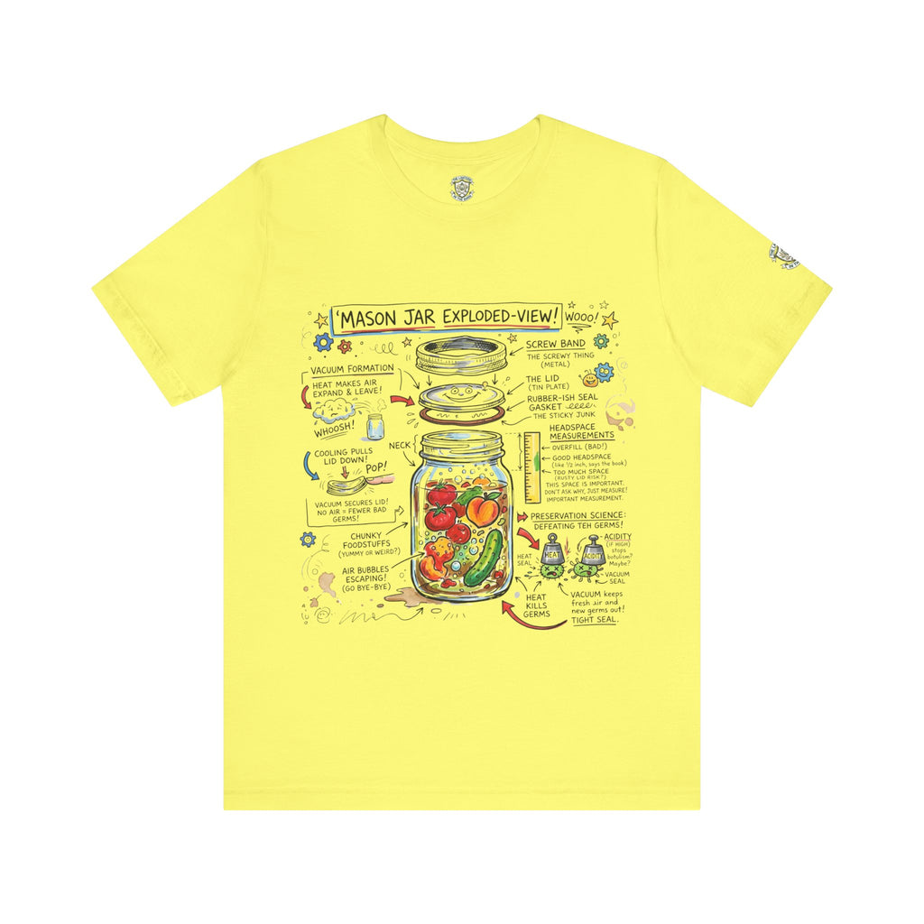 Camiseta tarro Mason en perspectiva explosionada
