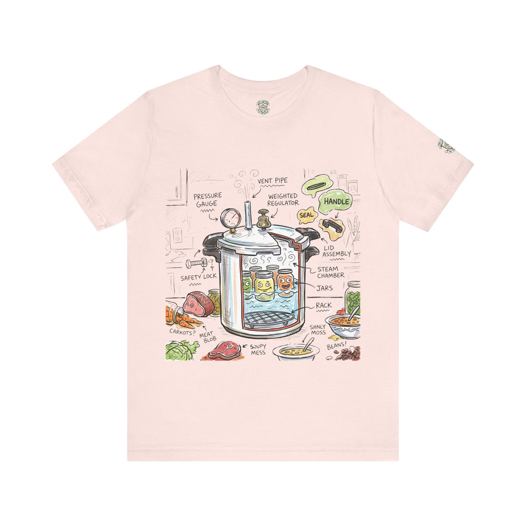 Camiseta con diagrama de olla a presión