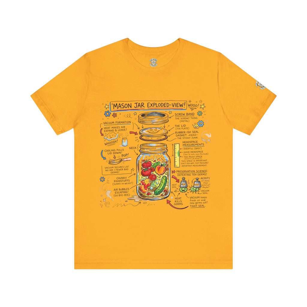 Camiseta tarro Mason en perspectiva explosionada