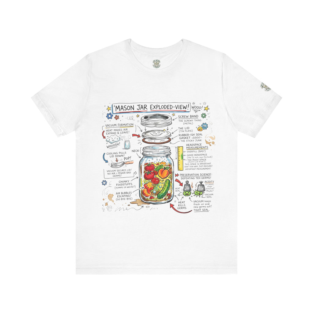 Camiseta tarro Mason en perspectiva explosionada