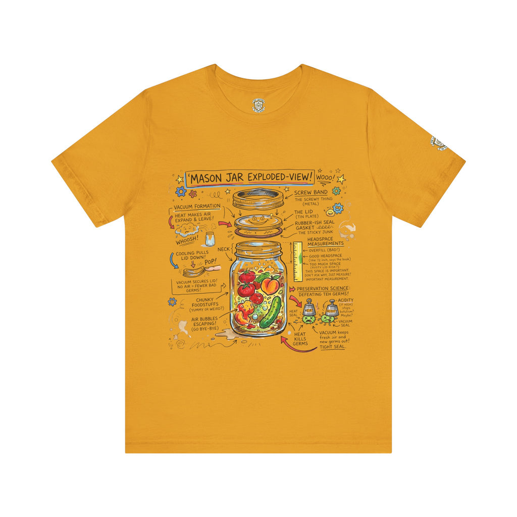 Camiseta tarro Mason en perspectiva explosionada