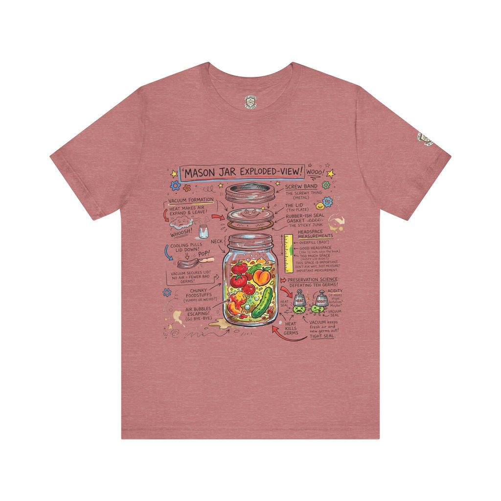 Camiseta tarro Mason en perspectiva explosionada