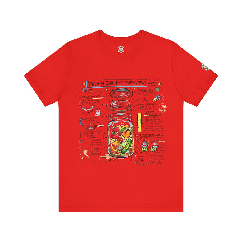 Camiseta tarro Mason en perspectiva explosionada