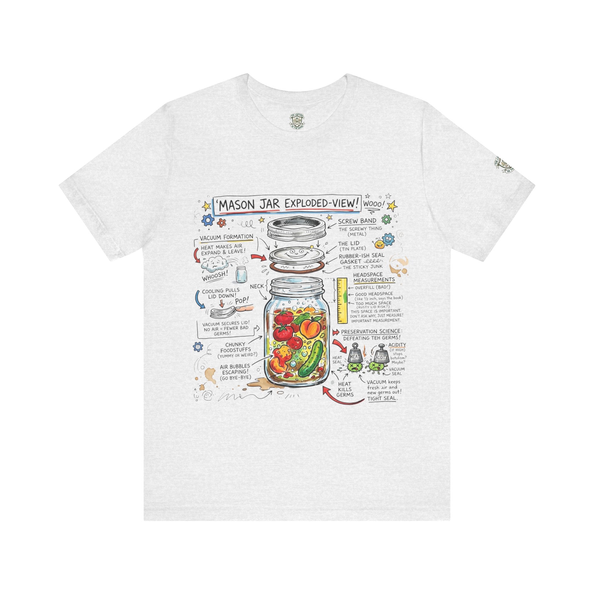 Mason Jar Exploded-View T‑Shirt