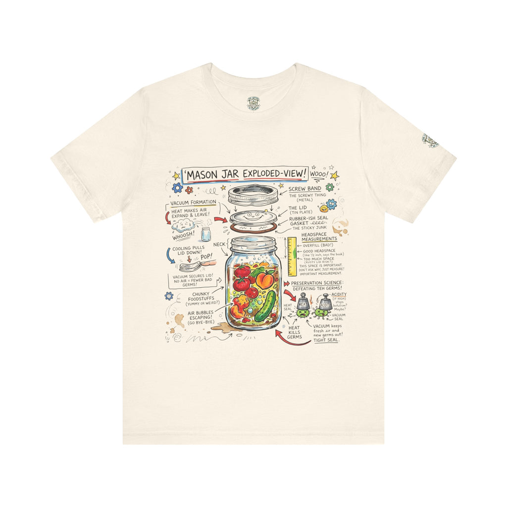 Camiseta tarro Mason en perspectiva explosionada